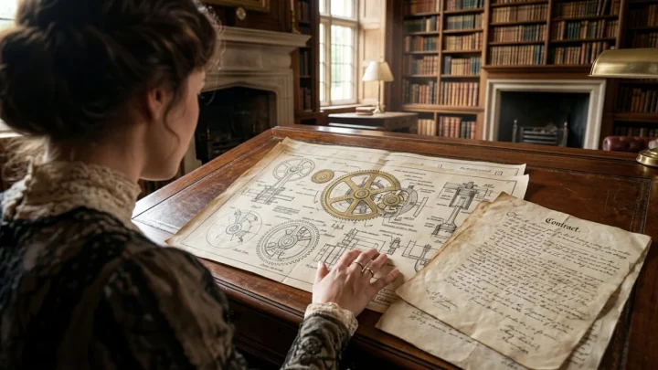 Scena drammatica della soap opera La Promessa ambientata nella tenuta aristocratica