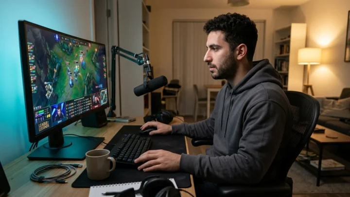 Partita competitiva di League of Legends Worlds durante la fase di qualificazione