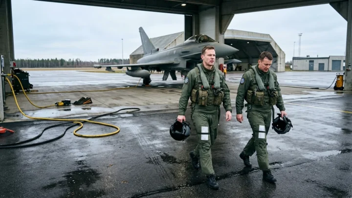 Caccia Eurofighter Typhoon impiegato nella missione di difesa aerea della Nato