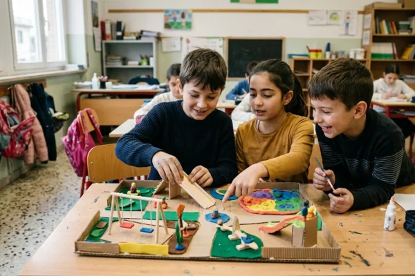 Disegni e progetti scolastici per la realizzazione di aree gioco inclusive