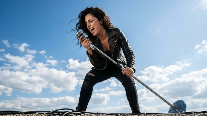 Roberta Morise durante una puntata del programma televisivo Tale e Quale Show
