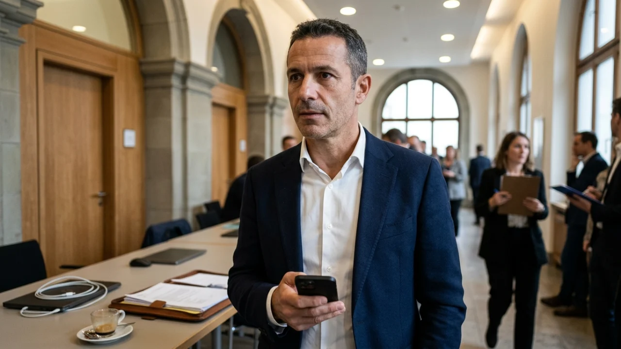 Rocco Casalino durante una conferenza istituzionale