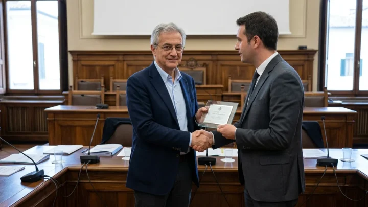Cerimonia istituzionale nella Sala Consiliare del Municipio