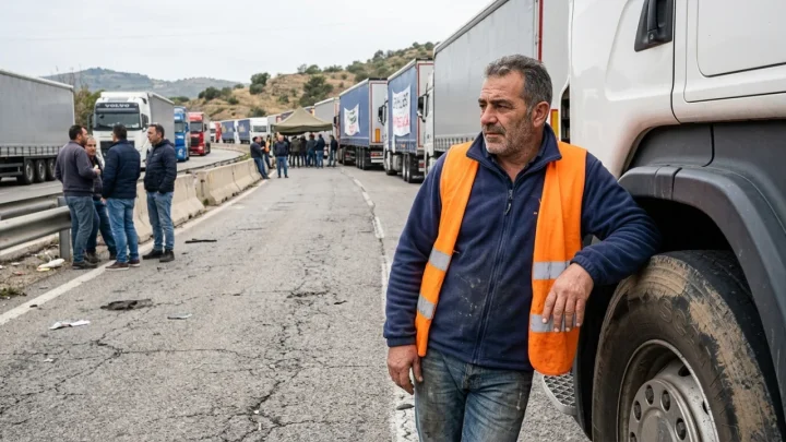 Camion e mezzi pesanti fermi per la protesta degli autotrasportatori