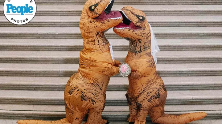 They Secretly Eloped in Inflatable T. Rex Suits at San Francisco City Hall—Then an Unsuspecting Bystander Exposed Them to Millions