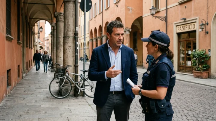 Veduta del centro cittadino di Treviso vicino a Piazza dei Signori e Ca Sugana