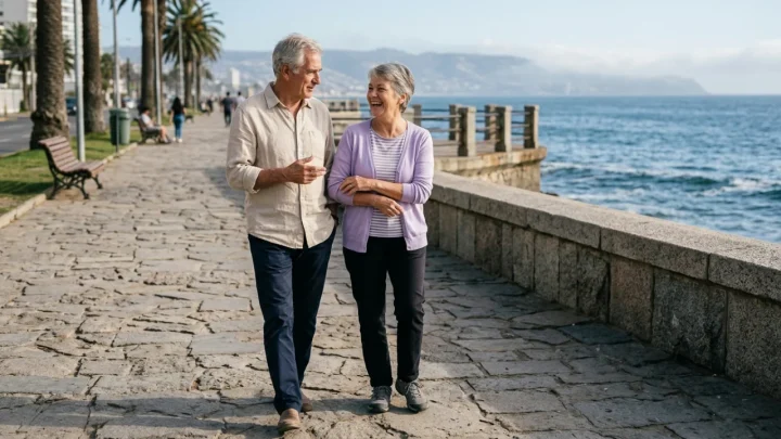 Scorcio panoramico della costa dell'Uruguay destinazione per pensionati
