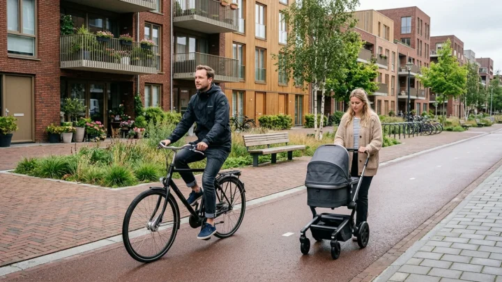 Progetto urbanistico del quartiere senza auto Merwede a Utrecht
