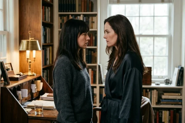 Anne Hathaway e Dakota Johnson nel film thriller Verity