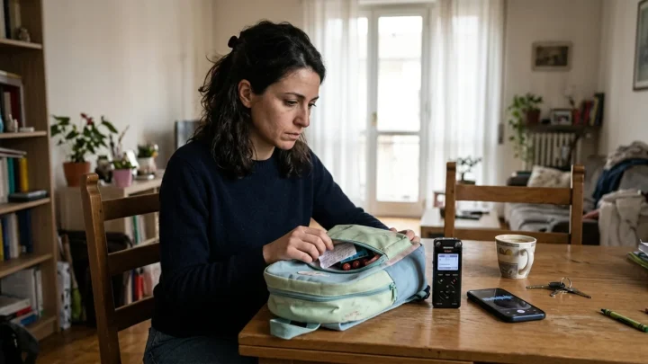 Genitori e forze dell'ordine davanti all'ingresso di una scuola dell'infanzia