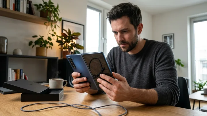 Vivo X Fold6 5G aperto con display flessibile e modulo fotografico ZEISS