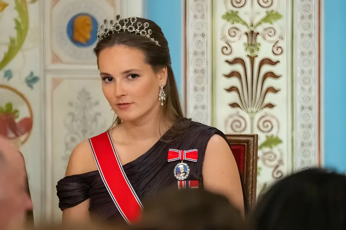 Crown Princess Ingrid Alexandra during the Parliamentary dinner at the Royal Palace