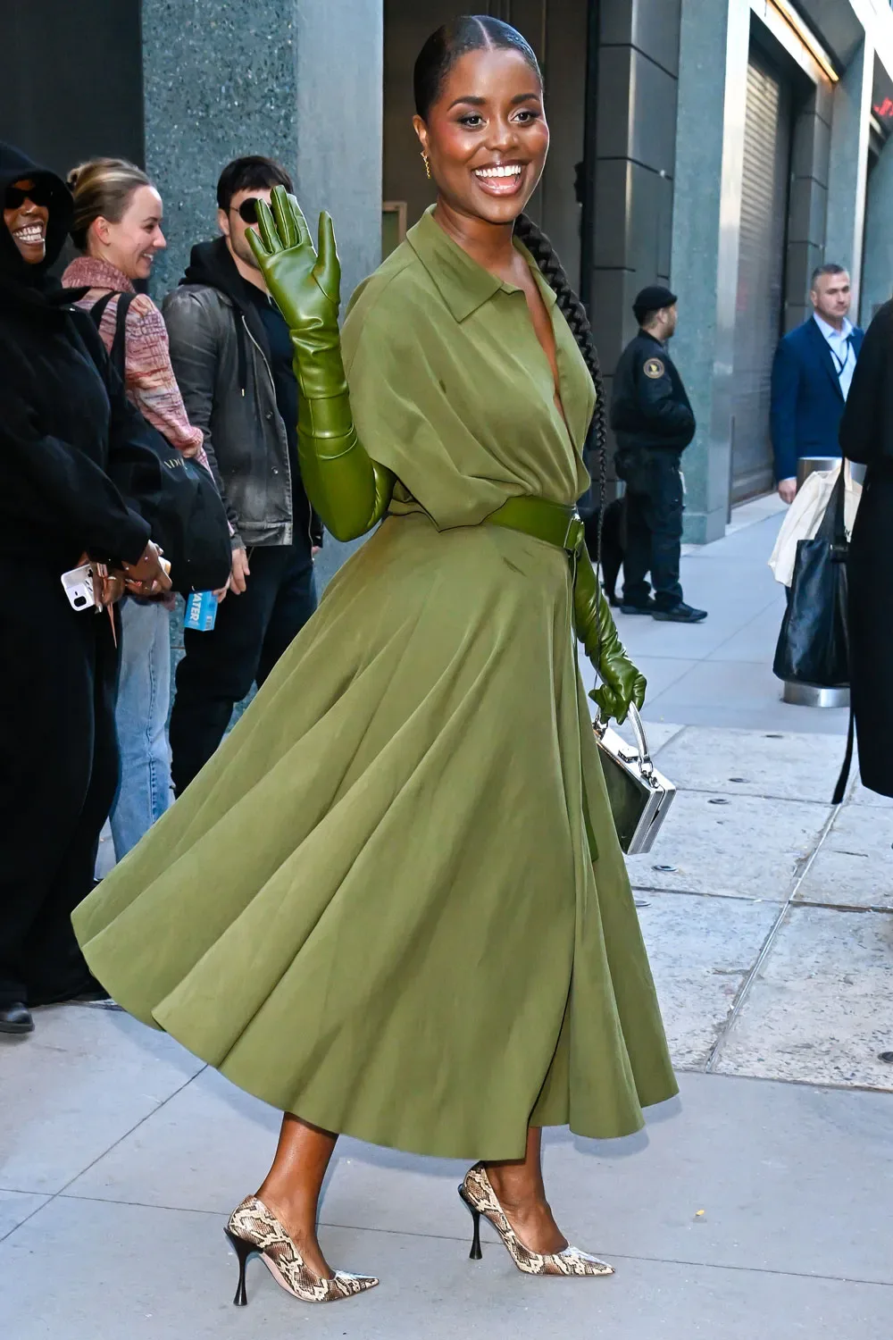 Denee Benton is seen outside ABC Studio