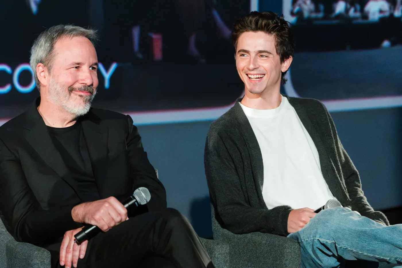 Denis Villeneuve and Timothée Chalamet attend the