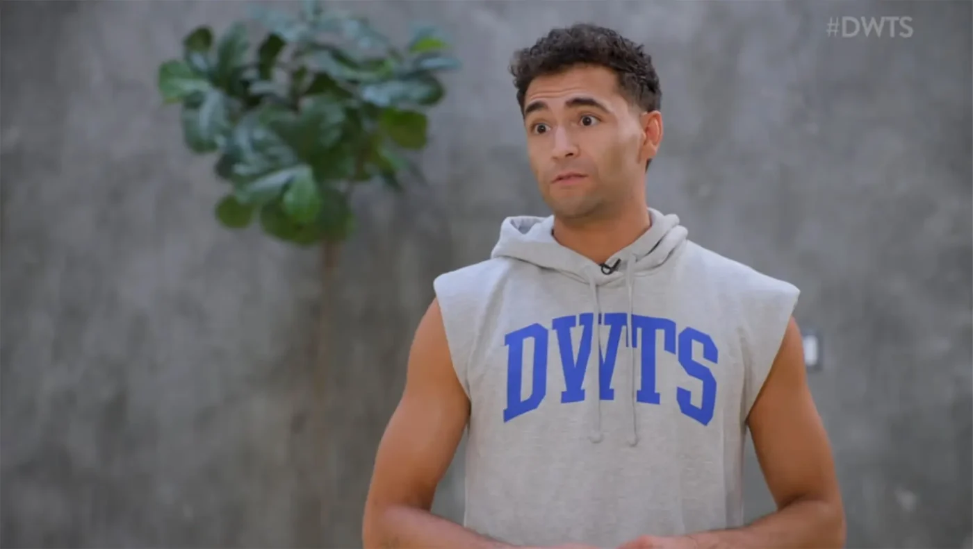 Ezra Sosa during a DWTS rehearsal.