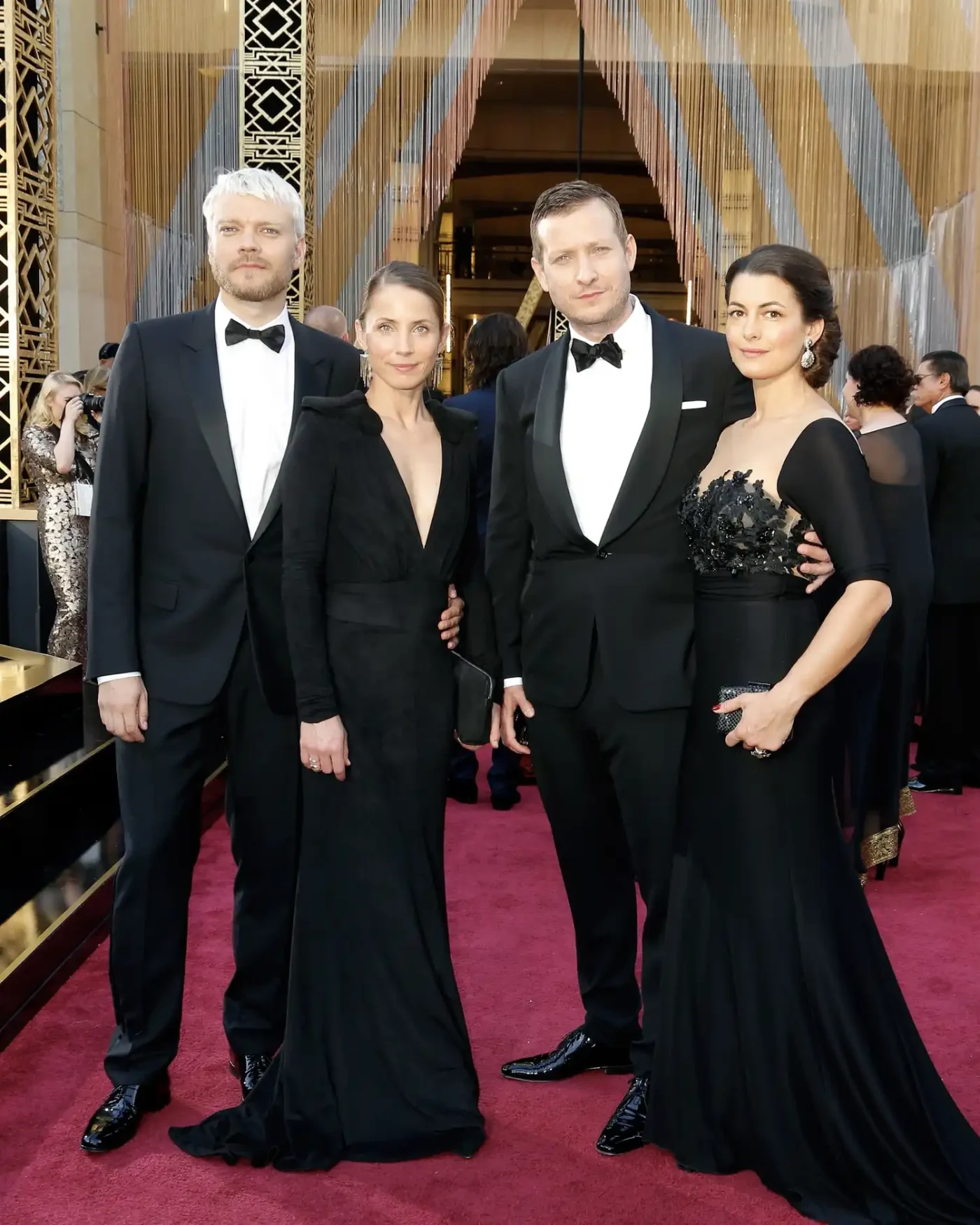 Filmmaker Tobias Lindholm, actors Pilou Asbaek, Tuva Novotny and Caroline Blanco attend the 88th Annual Academy Awards at Hollywood & Highland Center on February 28, 2016 in Hollywood, California.