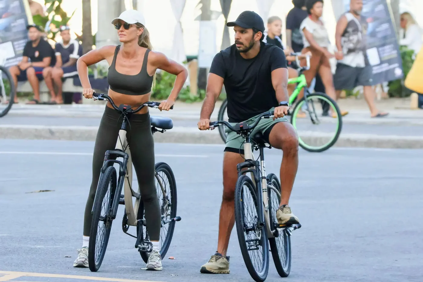Gisele Bundchen enjoys a low-key bike ride with her husband, jiu-jitsu instructor Joaquim Valente, along Rio de Janeiro