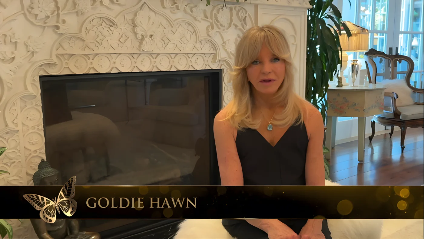 Goldie Hawn inside her LA home as she paid tribute to Dolly Parton