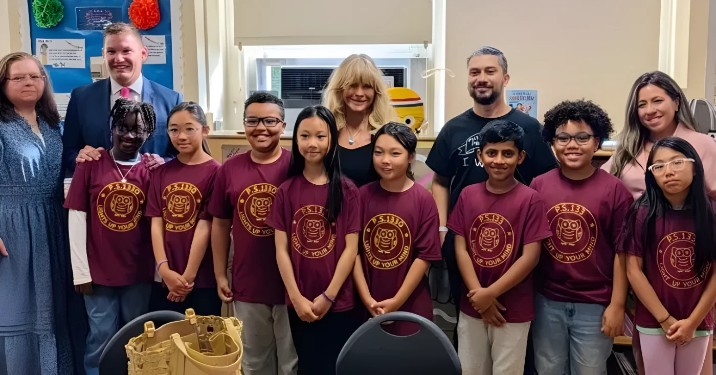 Goldie Hawn made a special visit to a NYC elementary school as part of her MindUp program