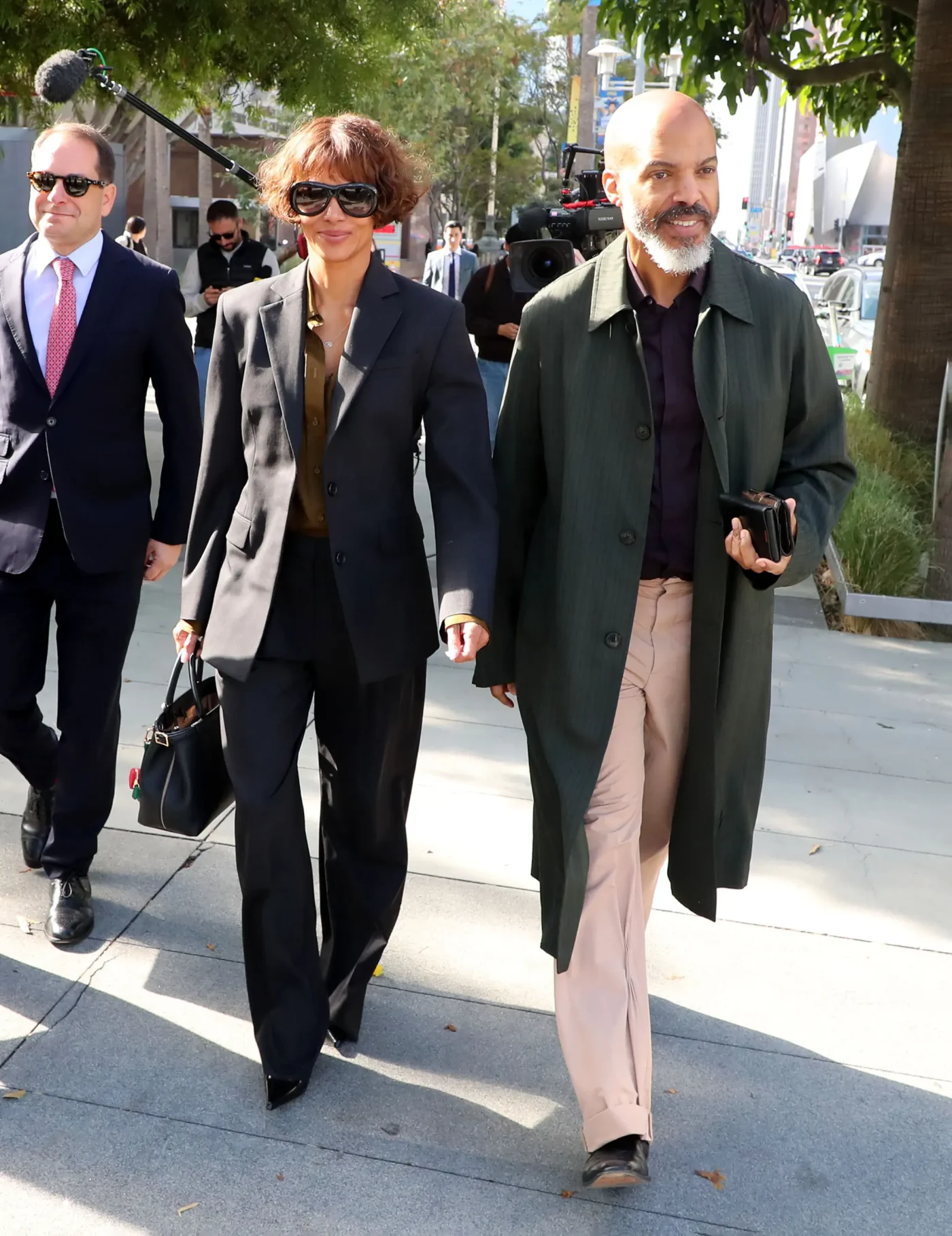 Halle Berry leaves the Stanley Mosk Courthouse in Los Angeles.