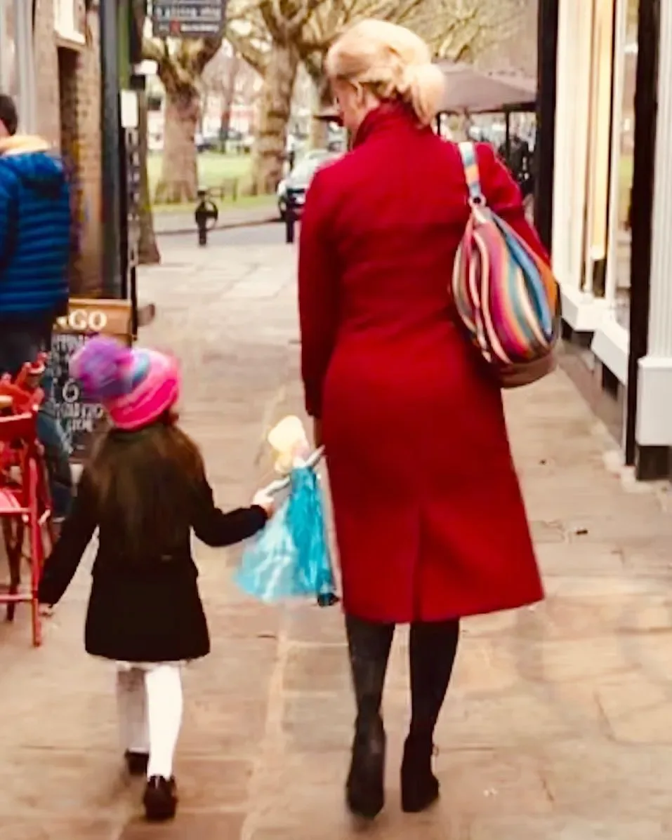 Hannah Waddingham and her daughter.