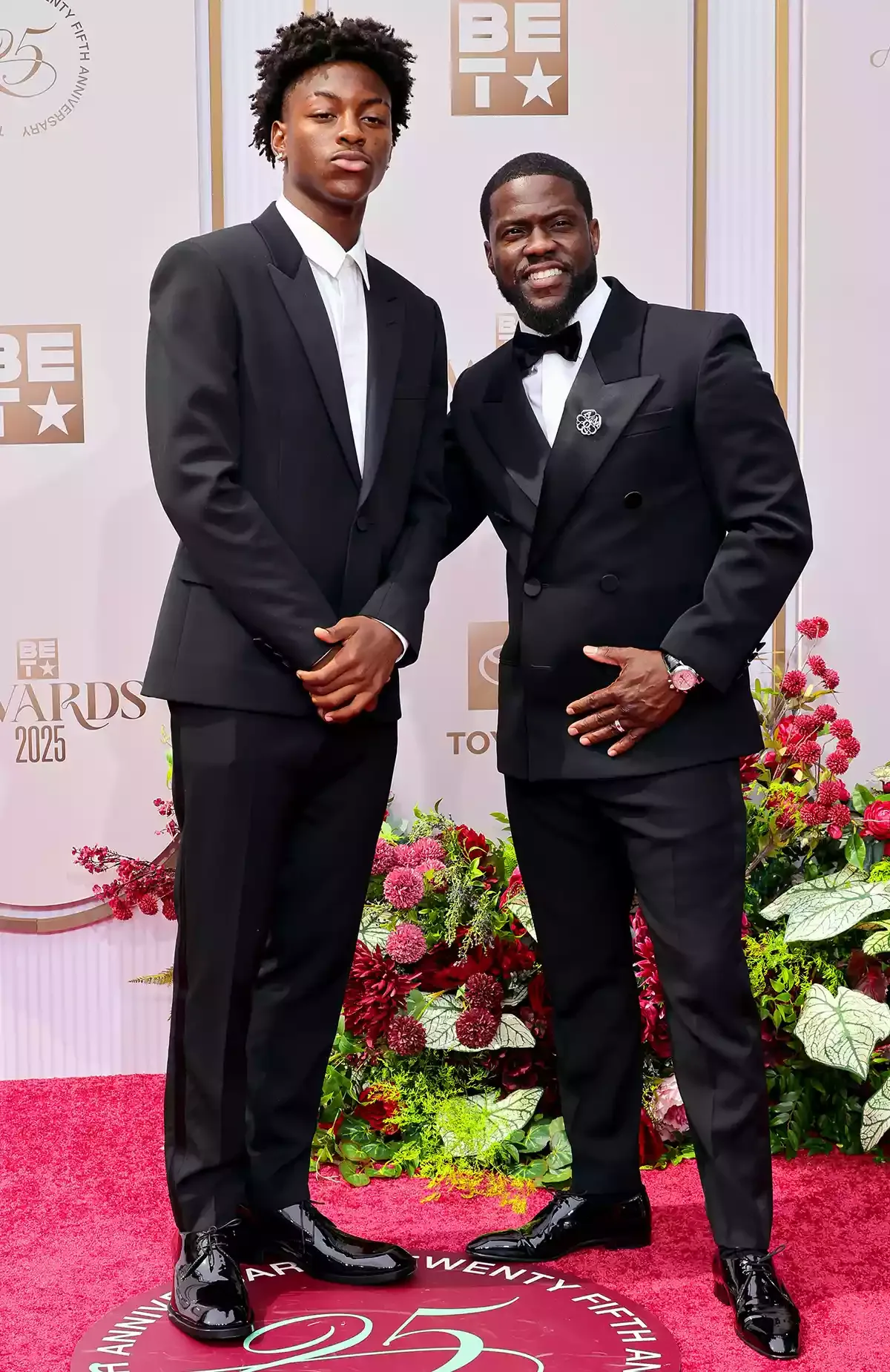 Hendrix Hart & Kevin Hart attend the 2025 BET Awards