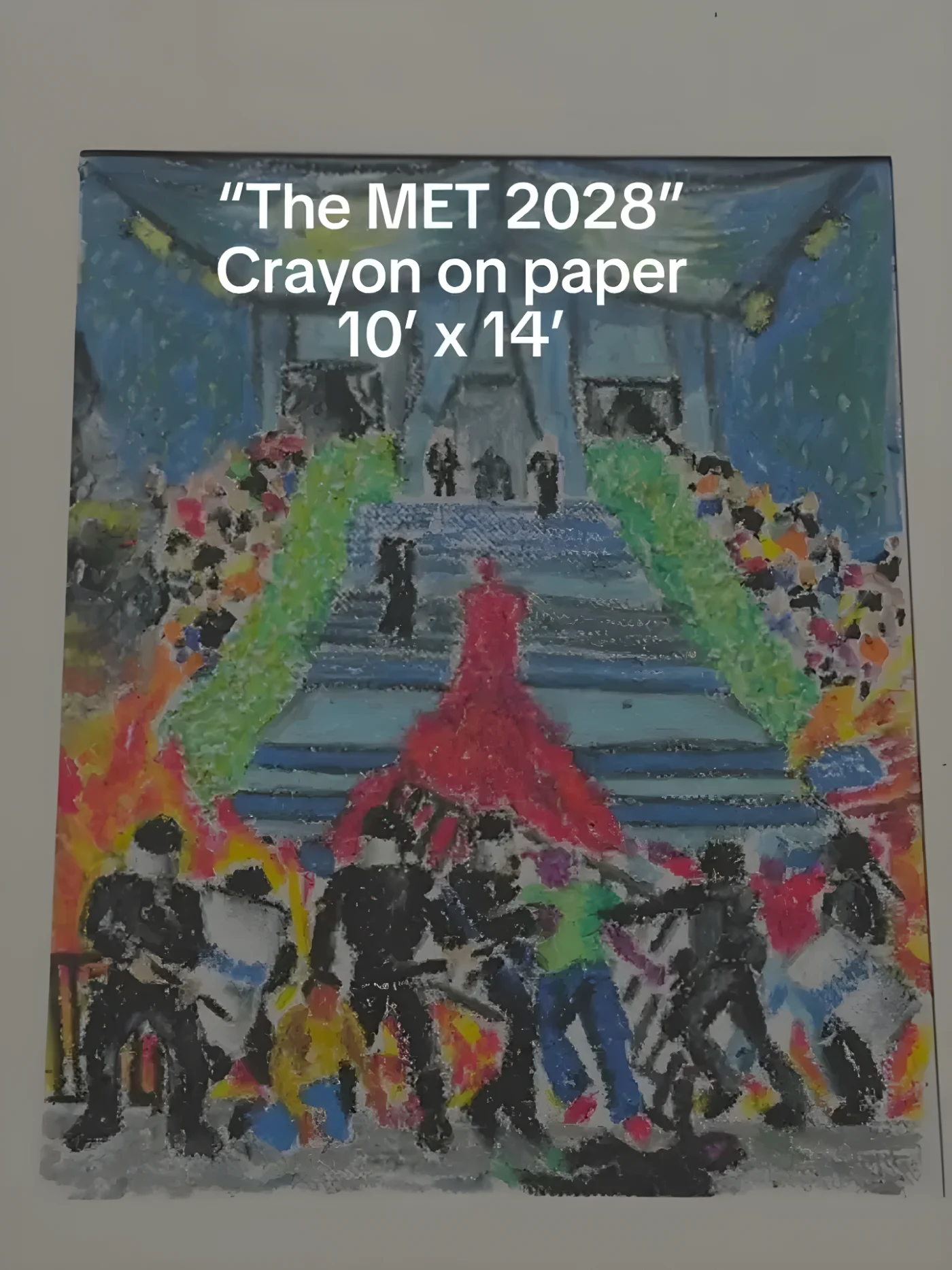 Illustration of the Met Gala by David Sabastian titled