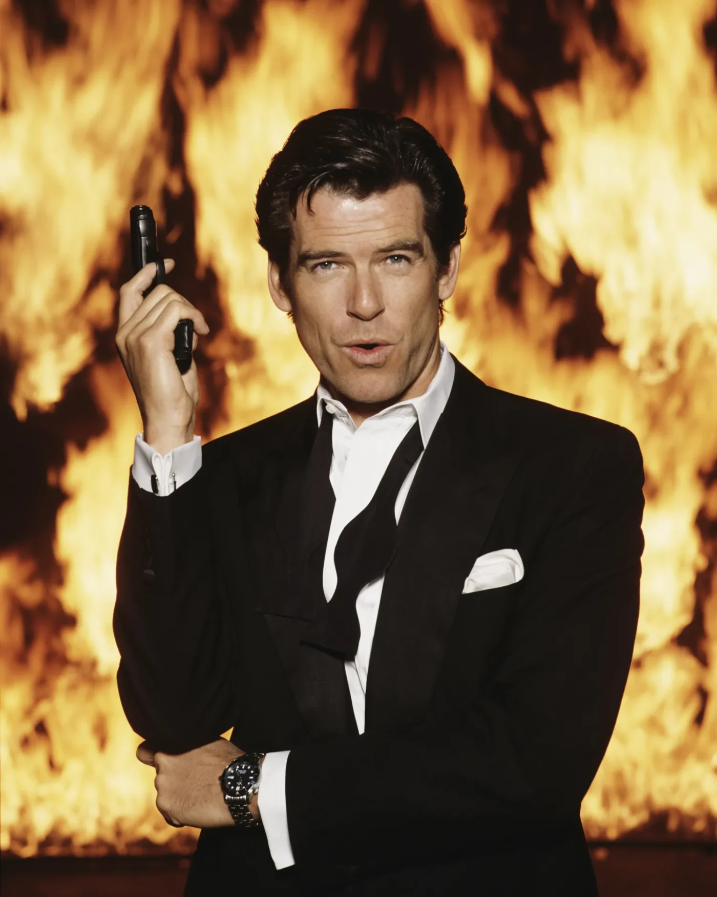 Irish actor Pierce Brosnan stars as James Bond in the film