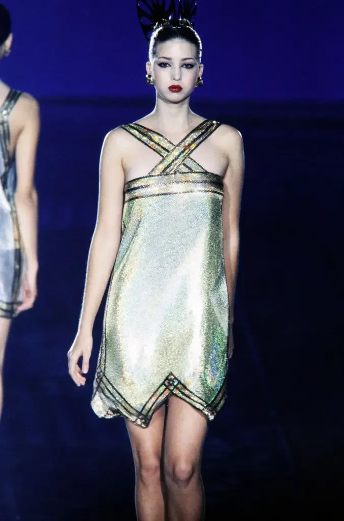 Ivanka Trump photographed walking for Paco Rabanne in Fall 1998