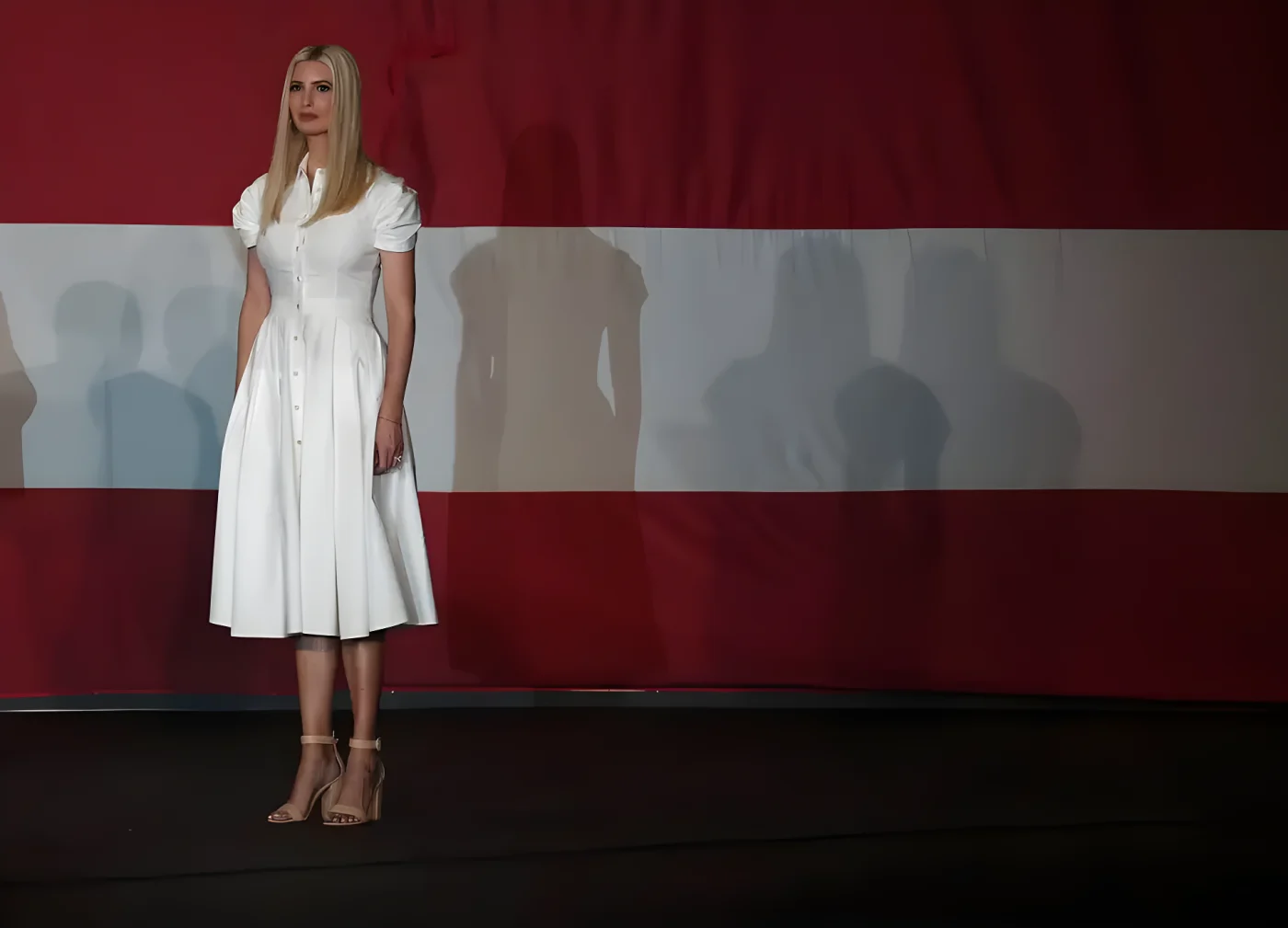 Ivanka Trump wore a white dress