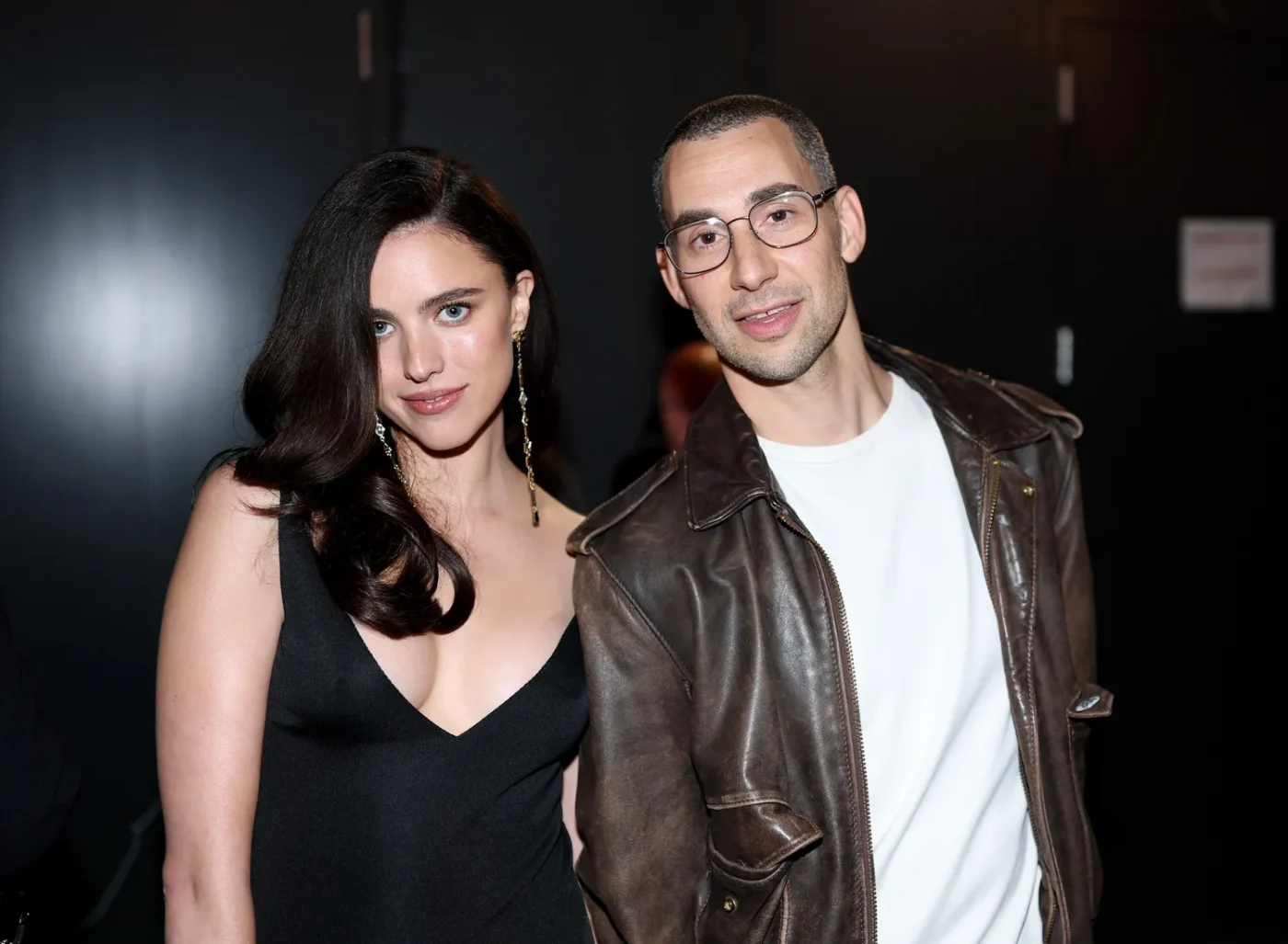 Jack Antonoff and Margaret Qualley posing together