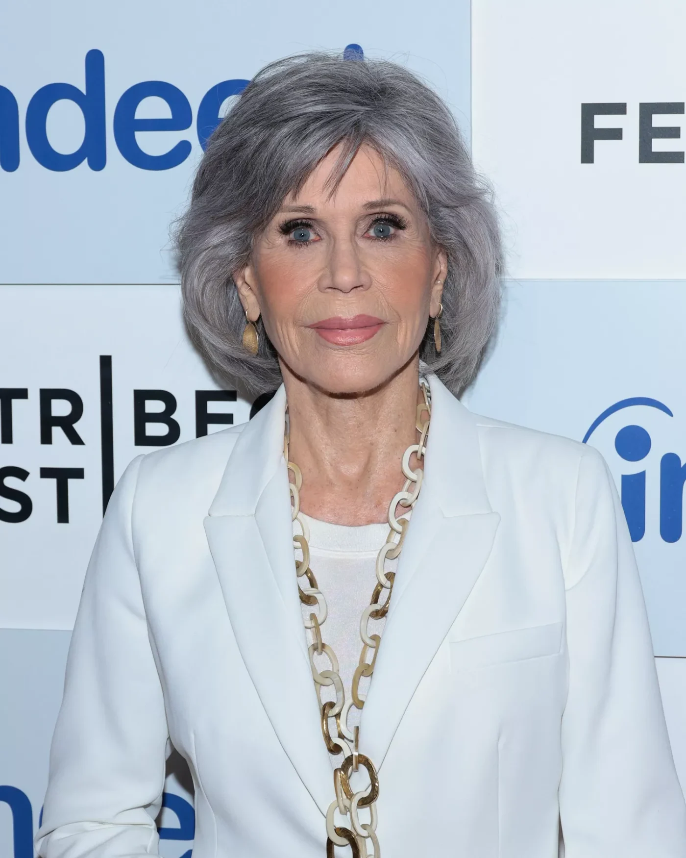 Jane Fonda wears a