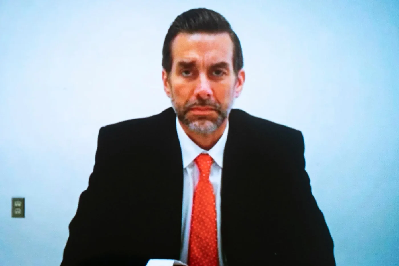 Jason Galanis testifying virtually at a House Oversight and Accountability Committee hearing.