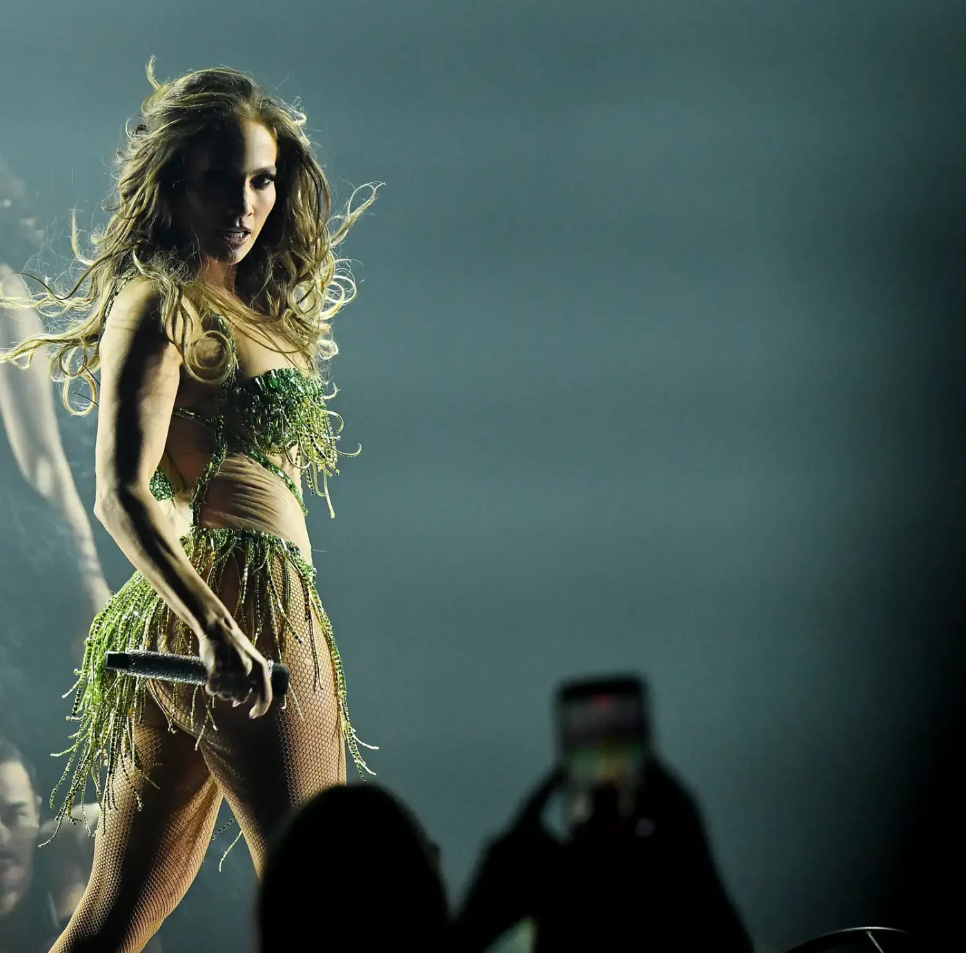 Jennifer Lopez performing in Las Vegas, Nevada as part of her residency.