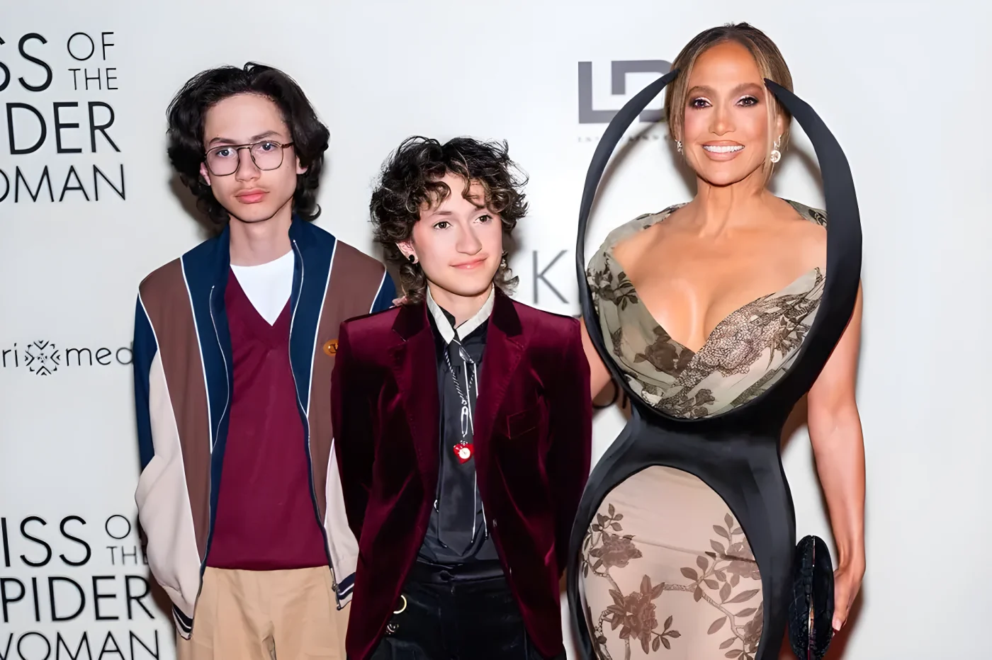 Jennifer Lopez with twins Emme and Max at screening