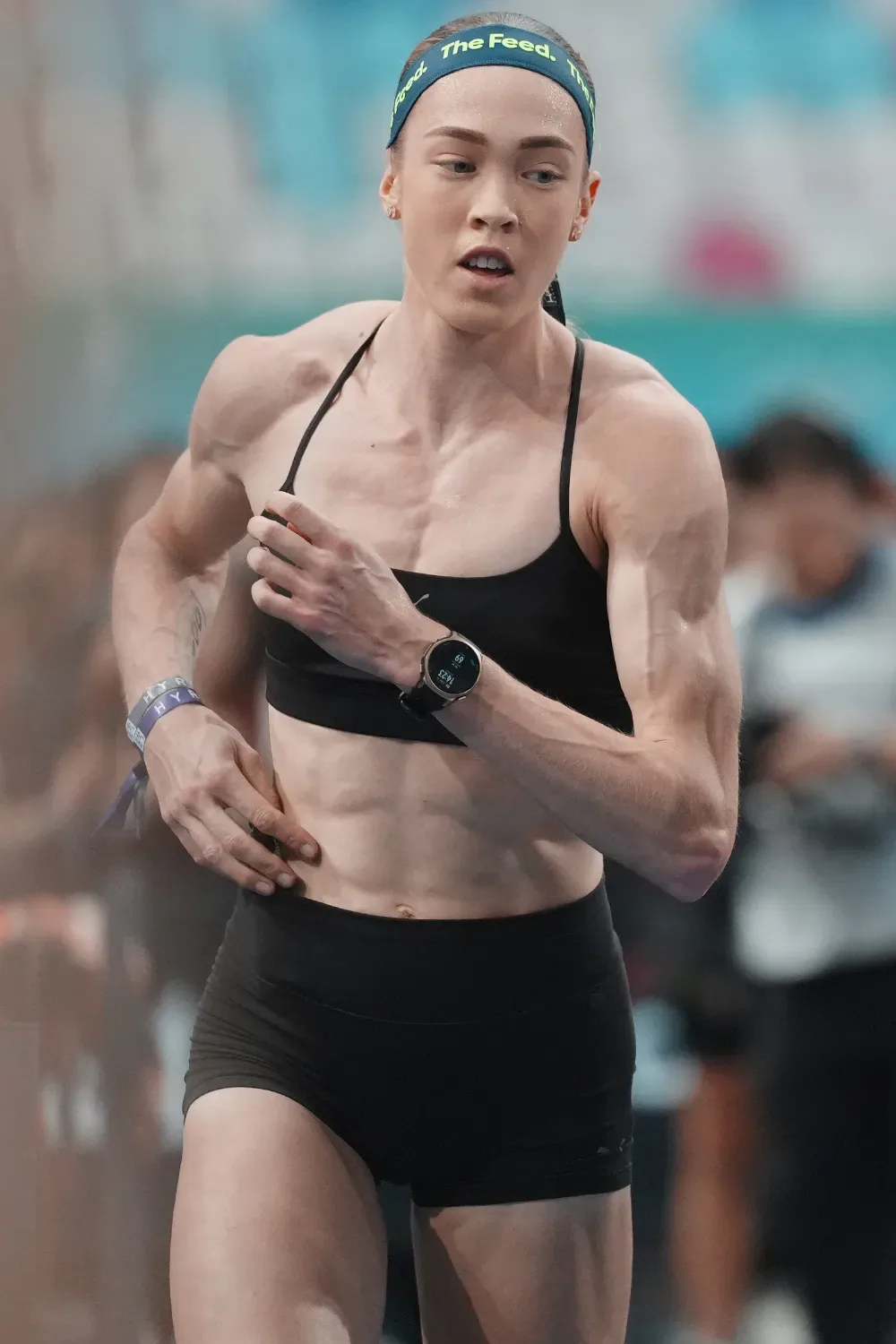 Joanna Wietrzyk of Australia competes during the HYROX Beijing 2026 at National Speed Skating Oval.