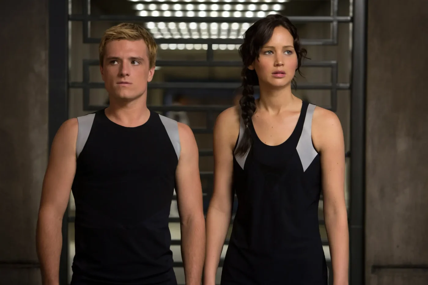 Josh Hutcherson and Jennifer Lawrence in