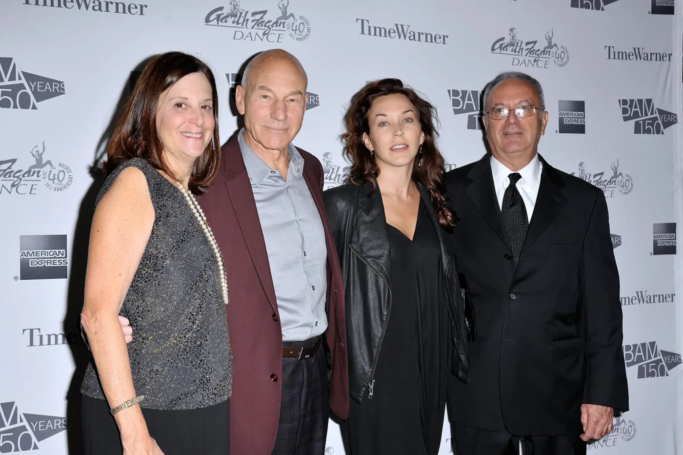 Karen Brooks Hopkins, Sir Patrick Stewart, Sophie Stewart and Joseph V. Melillo at the BAM 30th Next Wave Gala