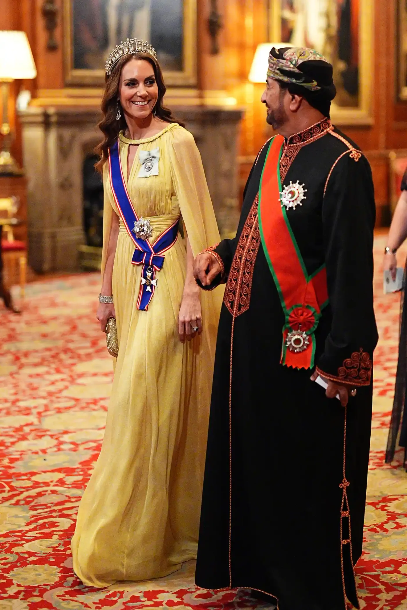 Kate Middleton and H.E. Sayyid Khalid Hilal Al Busaidy at Windsor Castle.