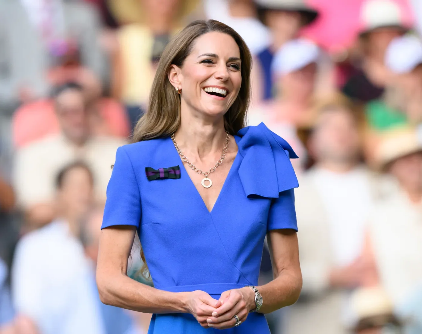 Kate Middleton wearing her Cartier watch at Wimbledon on July 13, 2025.