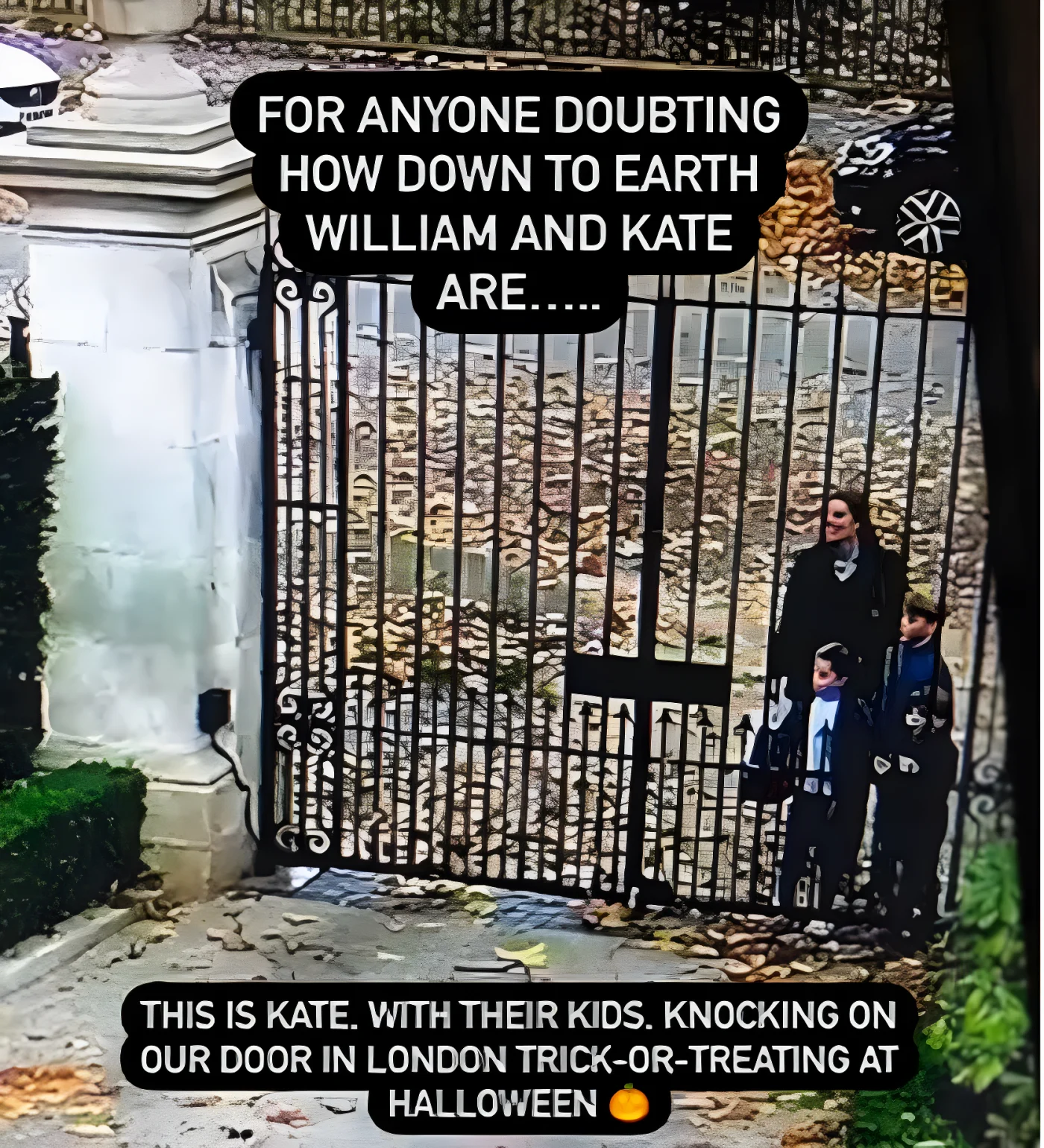 Kate previously took her children trick-or-treating in 2022