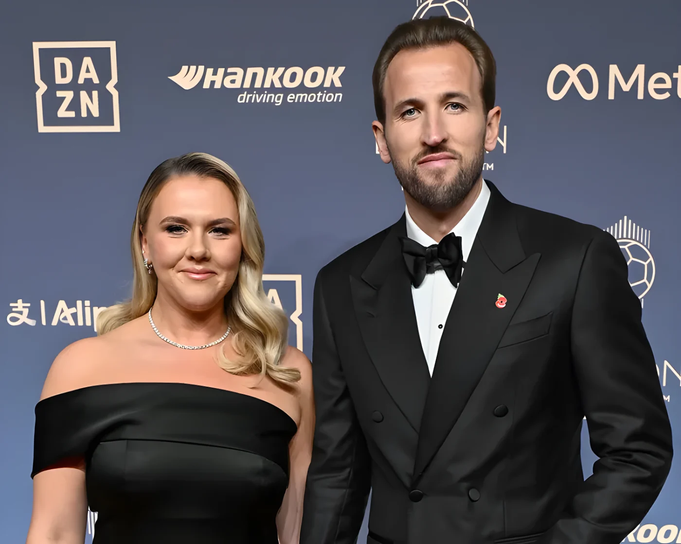 Katie Goodland and Harry Kane attend the 70th Ballon D