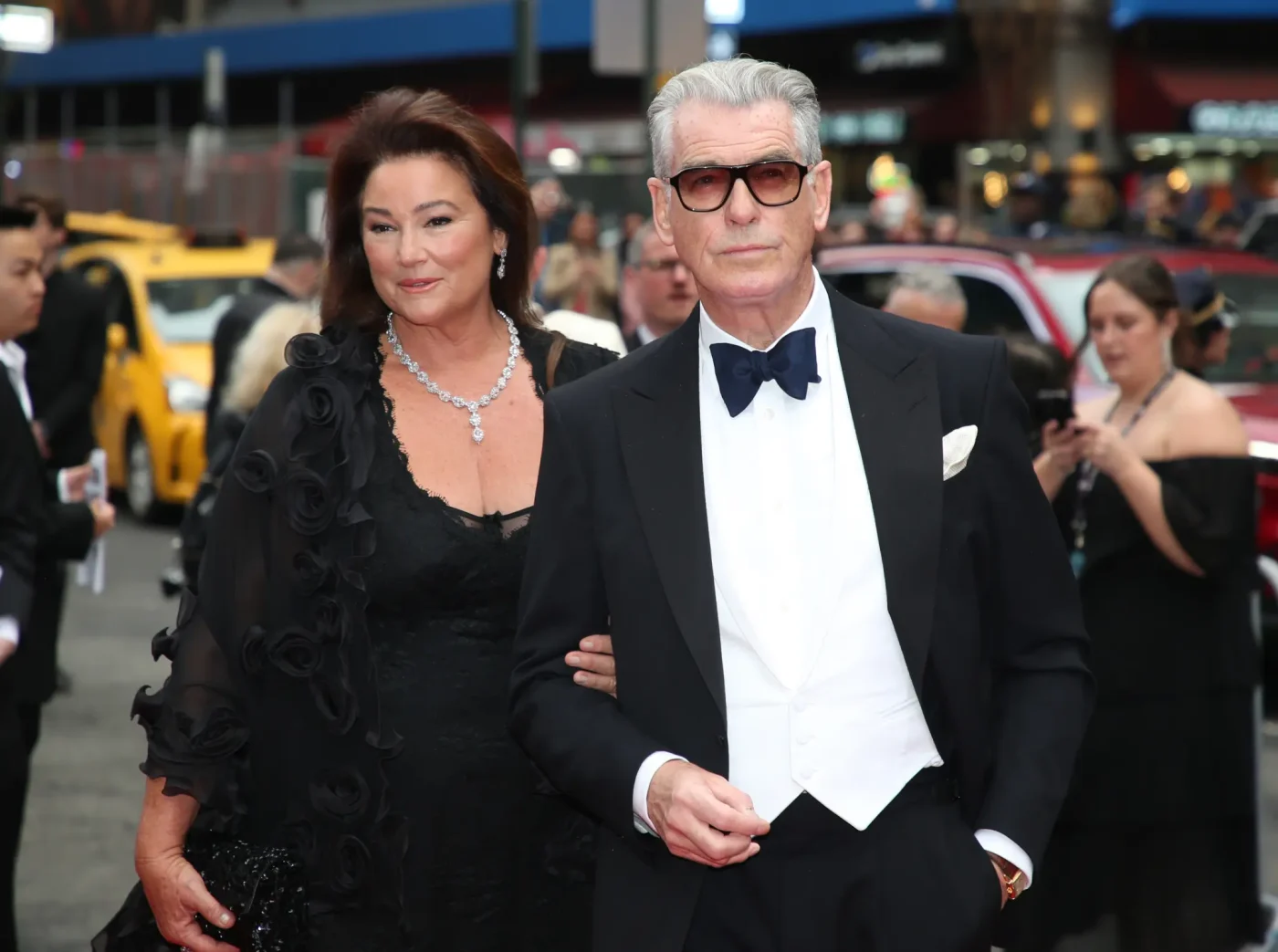 Keely Shaye Smith and Pierce Brosnan attend the opening night of