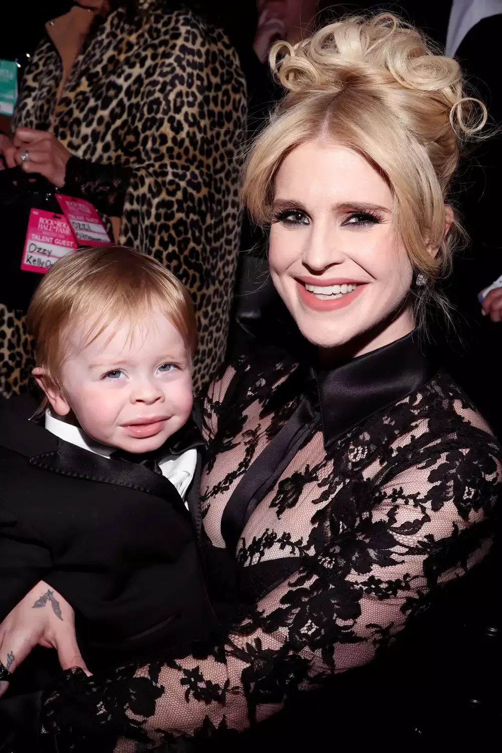 Kelly Osbourne and son, Sidney attend the 2024 Rock & Roll Hall Of Fame Induction Ceremony streaming on Disney+ at Rocket Mortgage Fieldhouse on October 19, 2024 in Cleveland, Ohio.