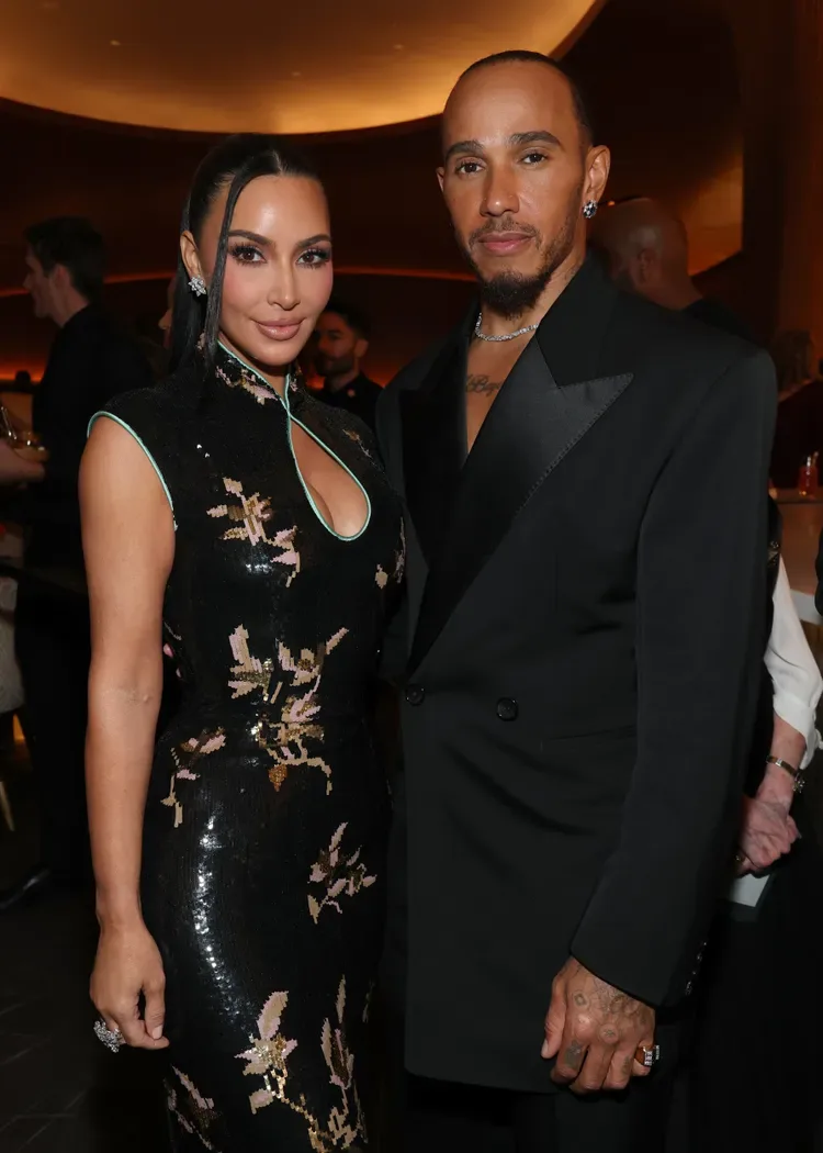 Kim Kardashian and Lewis Hamilton