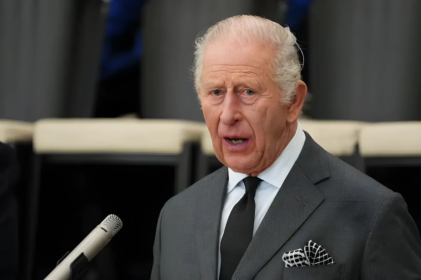 King Charles gave a speech at the community centre