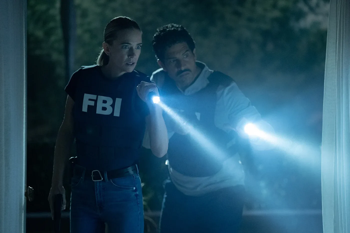 L-R: A.J. Cook as Jennifer ‘JJ’ Jareau and Adam Rodriguez as Luke Alvez in Criminal Minds: Evolution, season 20 streaming on Paramount+, 2027.