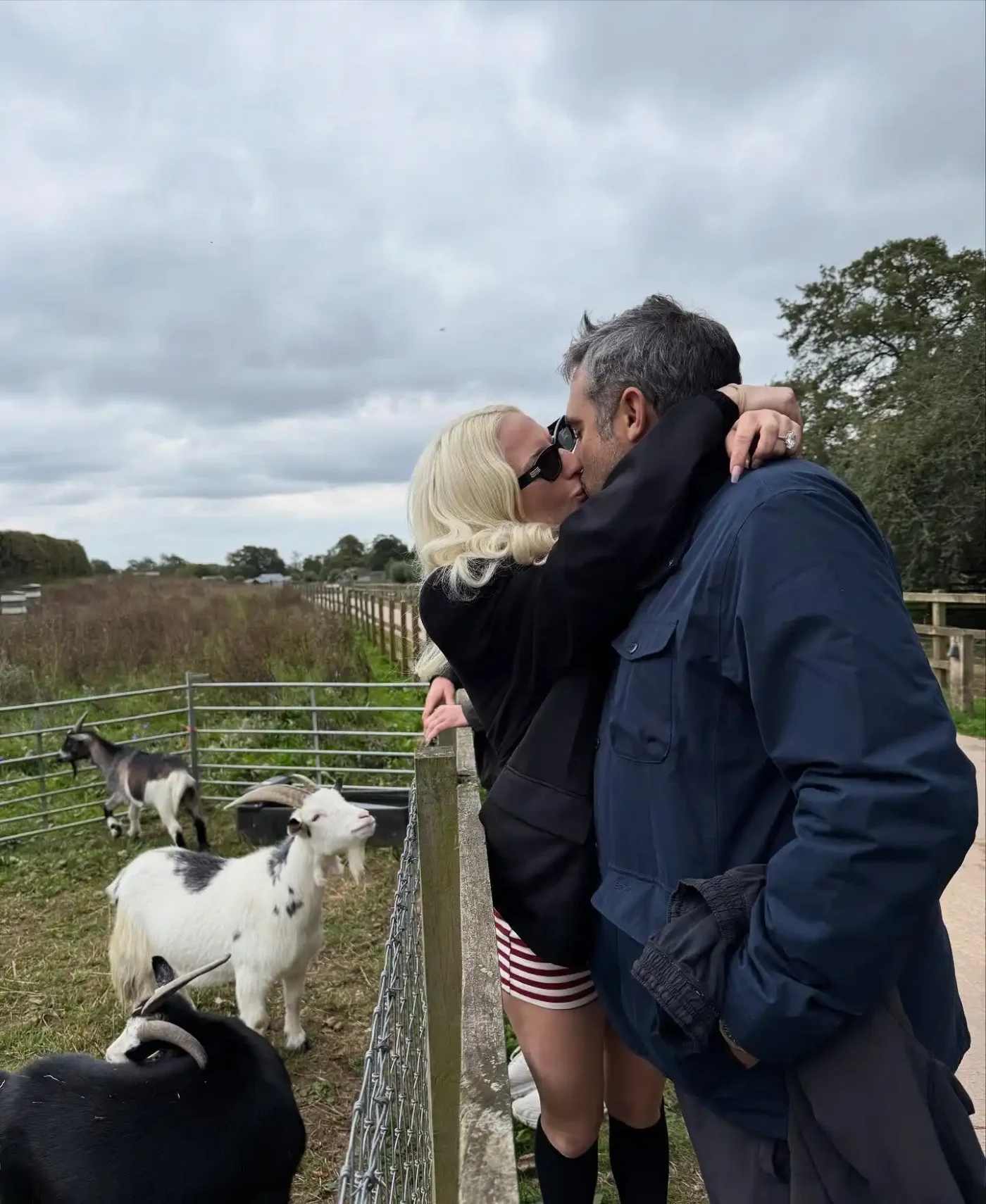 Lady Gaga kissing Michael Polansky