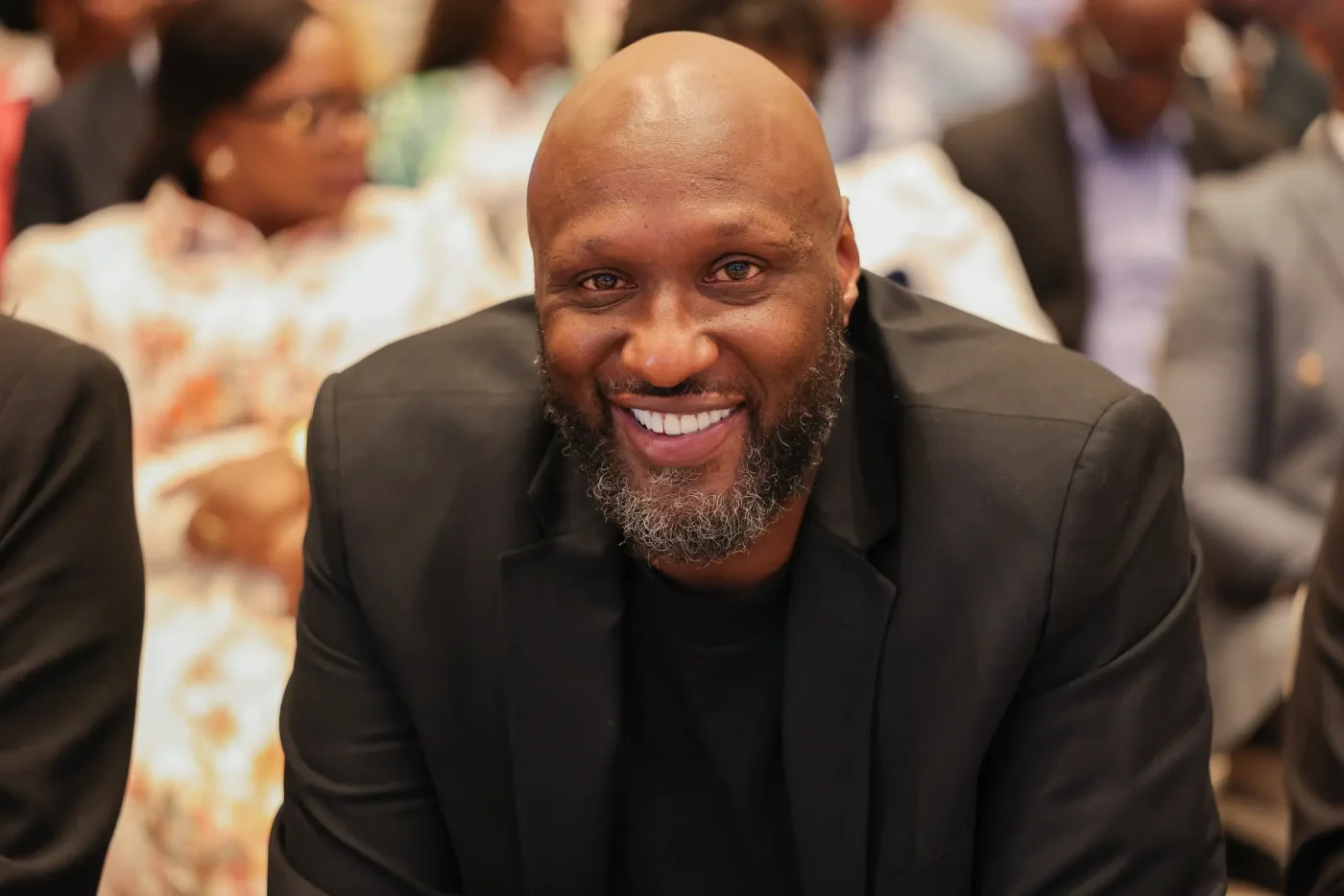 Lamar Odom attending the official signing ceremony of Gabon