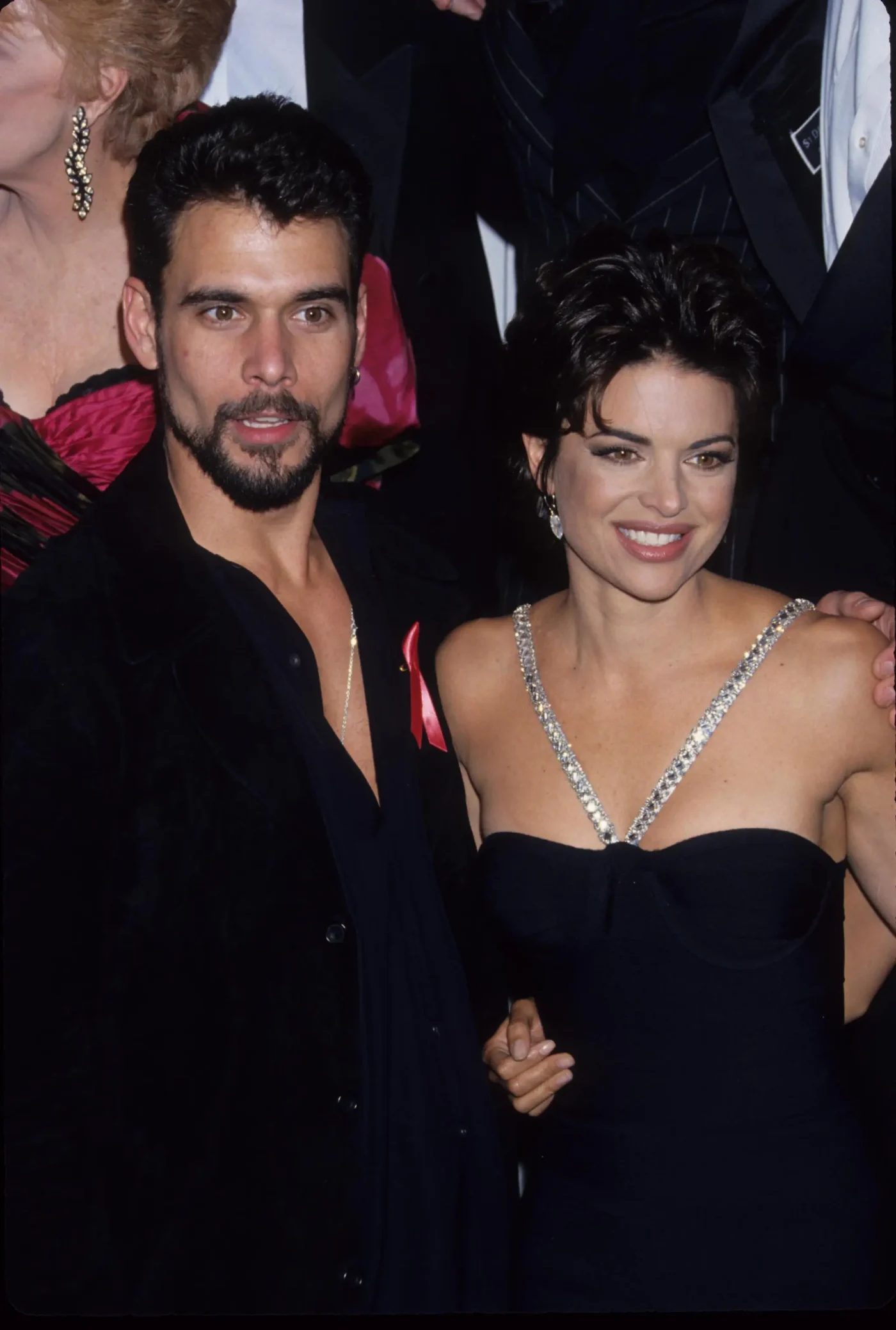 Lisa Rinna and Robert Kelker-Kelly pose together at an event.